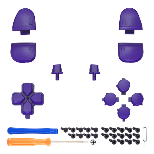 eXtremeRate Replacement Full Set Buttons Compatible with PS5 Controller BDM-030/040/050/060 - Purple