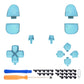 eXtremeRate Replacement Full Set Buttons Compatible with PS5 Controller BDM-030/040/050/060 - Heaven Blue