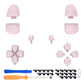 eXtremeRate Replacement Full Set Buttons Compatible with PS5 Controller BDM-030/040/050/060 - Cherry Blossoms Pink