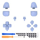 eXtremeRate Replacement Full Set Buttons Compatible with PS5 Controller BDM-030/040/050/060 - Light Violet