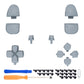 eXtremeRate Replacement Full Set Buttons Compatible with PS5 Controller BDM-030/040/050/060 - New Hope Gray