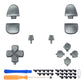 eXtremeRate Replacement Full Set Buttons Compatible with PS5 Controller BDM-030/040/050/060 - Metallic Steel Gray