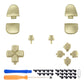eXtremeRate Replacement Full Set Buttons Compatible with PS5 Controller BDM-030/040/050/060 - Metallic Champagne Gold