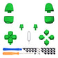 eXtremeRate Replacement Full Set Buttons Compatible with PS5 Controller BDM-030/040/050 - Chrome Green