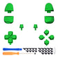 eXtremeRate Replacement Full Set Buttons Compatible with PS5 Controller BDM-030/040/050/060 - Chrome Green