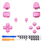 eXtremeRate Replacement Full Set Buttons Compatible with PS5 Controller BDM-030/040/050/060 - Chrome Pink