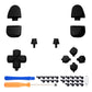 eXtremeRate Replacement Full Set Buttons Compatible with PS5 Controller BDM-030/040/050/060 - Chrome Black