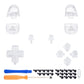 eXtremeRate Replacement Full Set Buttons Compatible with PS5 Controller BDM-030/040/050/060 - Clear