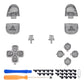eXtremeRate Replacement Full Set Buttons Compatible with PS5 Controller BDM-030/040/050/060 - Clear Black