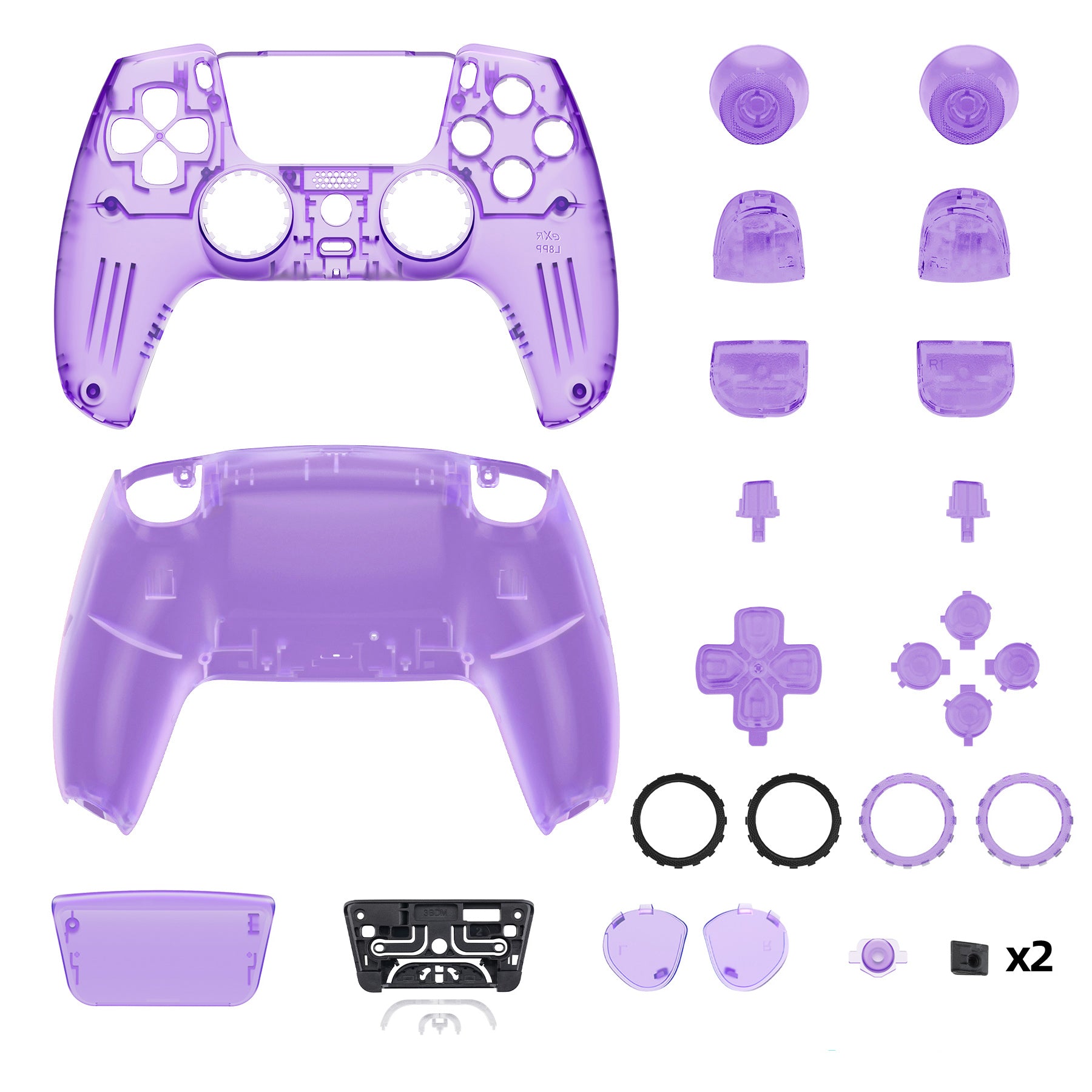 eXtremeRate PS5 Controller LUNA Redesigned Full Set Shells with
