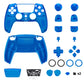 eXtremeRate LUNA Redesigned Replacement Full Set Shells with Buttons Compatible with PS5 Controller BDM-030/040/050 - Clear Blue