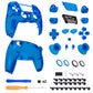 eXtremeRate LUNA Redesigned Replacement Full Set Shells with Buttons Compatible with PS5 Controller BDM-030/040/050 - Clear Blue