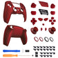 eXtremeRate LUNA Redesigned Replacement Full Set Shells with Buttons Compatible with PS5 Controller BDM-030/040/050 - Scarlet Red