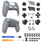 eXtremeRate LUNA Redesigned Replacement Full Set Shells with Buttons Compatible with PS5 Controller BDM-030/040/050 - New Hope Gray