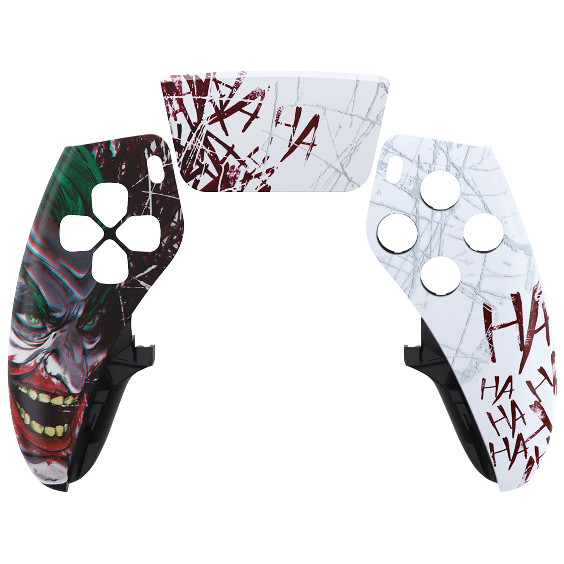 clown motorcycle helmet cover eXtremeRate Clown HAHAHA Left Right Front Housing Shell with Touchpad Compatible with ps5 Edge Controller, DIY Replacement Faceplate Shell Custom Touch Pad Cover Compatible with ps5 Edge Controller – eXtremeRate Retail