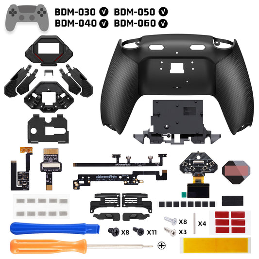 eXtremeRate SPARK Back Paddles Kit with OLED Display & Clicky Trigger Stops & Ergonomic Grips for PS5 Controller BDM-030/040/050/060 - Rubberized Black