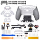 eXtremeRate SPARK Back Paddles Kit with OLED Display & Clicky Trigger Stops & Ergonomic Grips for PS5 Controller BDM-030/040/050/060 - Rubberized Clear & Gray