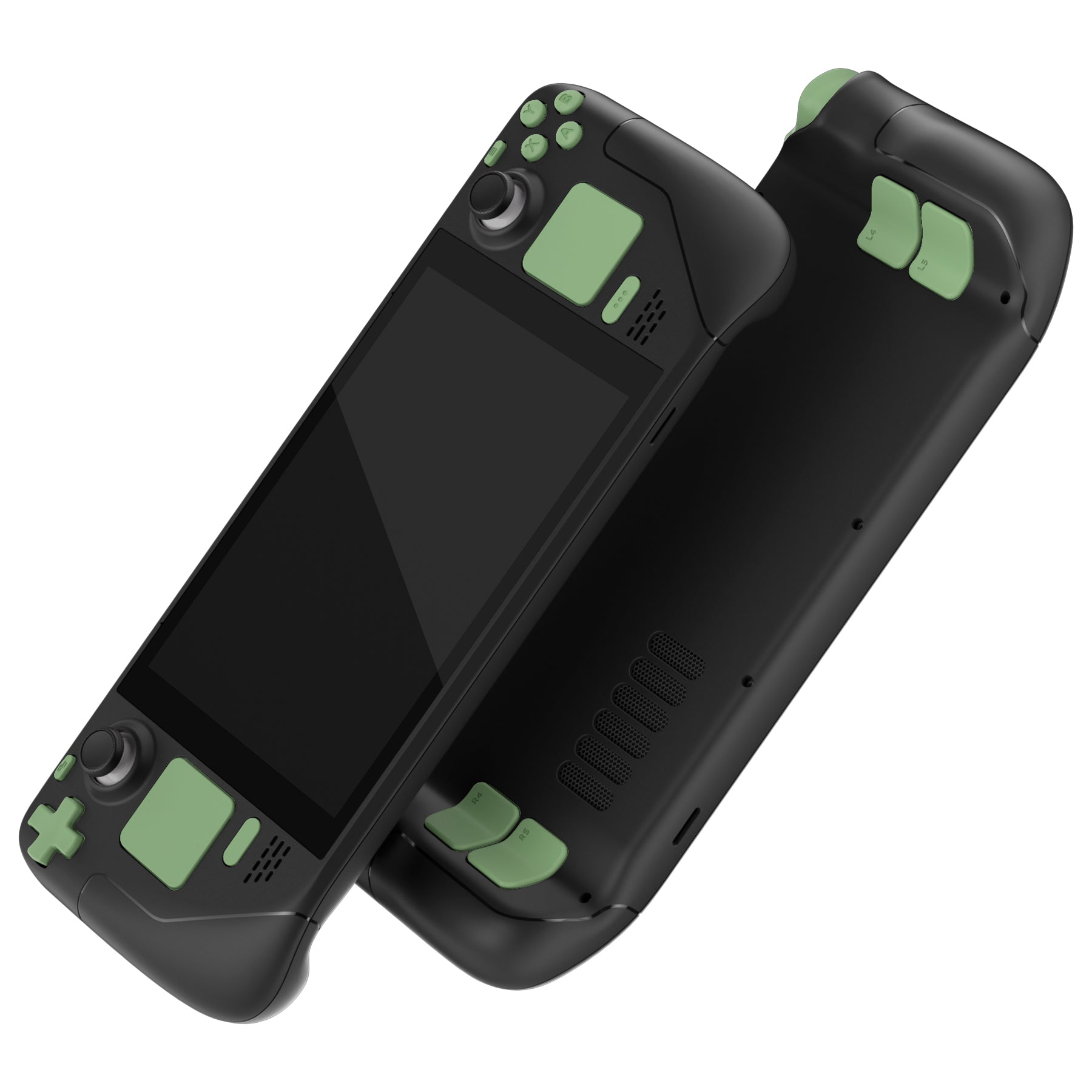 eXtremeRate Matcha Green Replacement Full Set Buttons for Steam