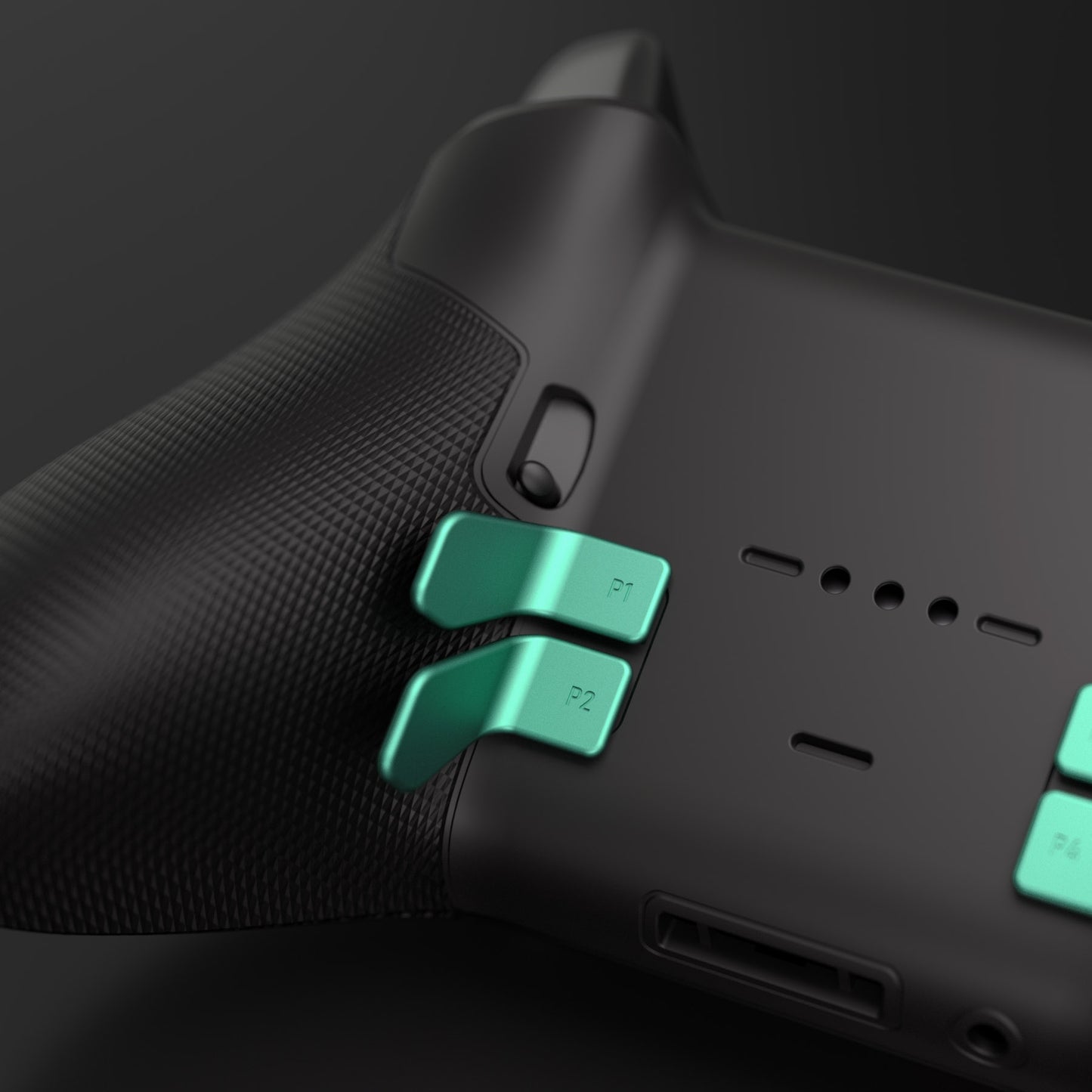 eXtremeRate Retail Metalic Aqua Green 6in1 Replacement Interchangeable Swift Back Paddles for Xbox One Elite & Elite Series 2 Controller