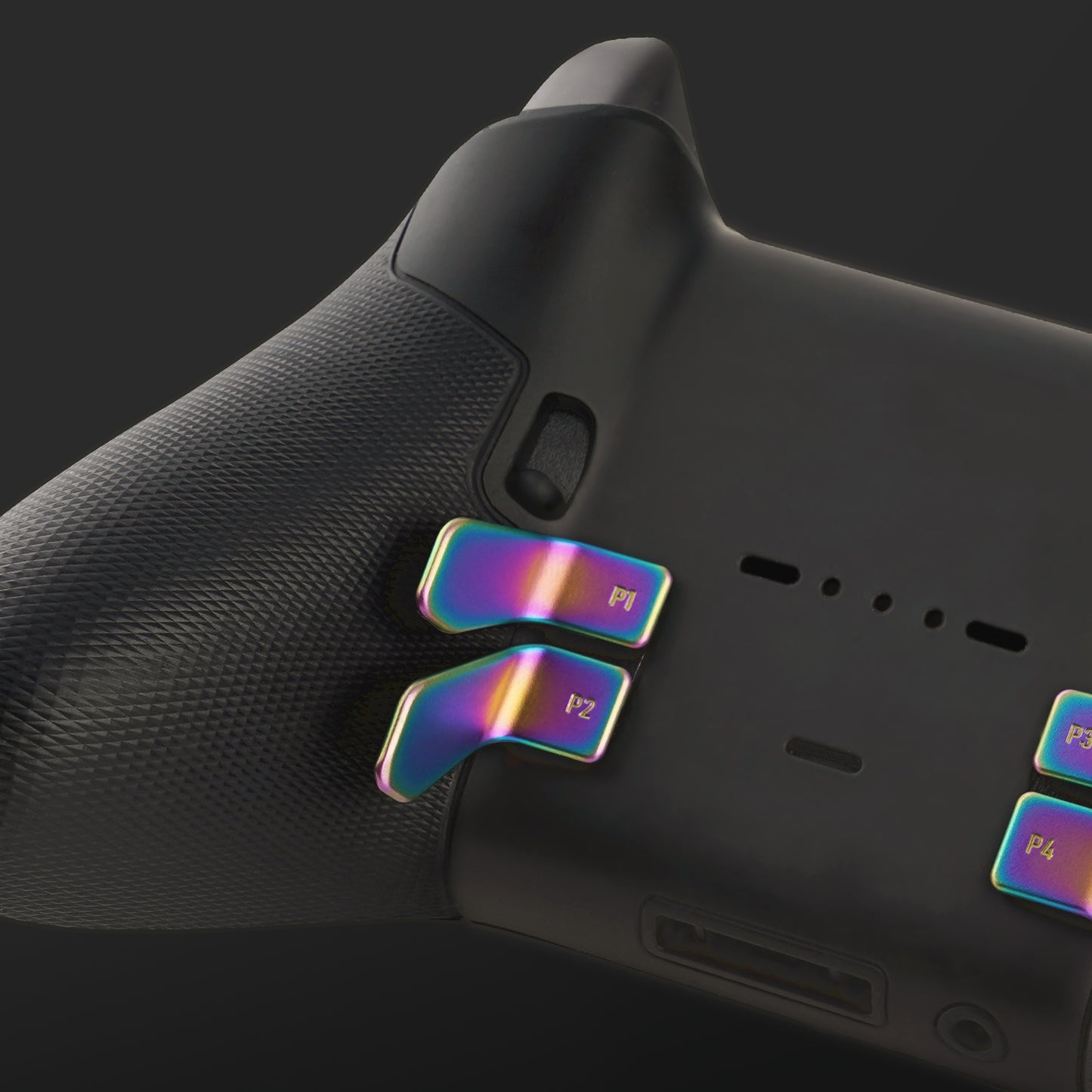 eXtremeRate Retail Metalic Rainbow Aura Blue & Purple 6in1 Replacement Interchangeable Swift Back Paddles for Xbox One Elite & Elite Series 2 Controller