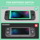 eXtremeRate Retail 2 Pack Mint Green Border Transparent HD Clear Saver Protector Film, Tempered Glass Screen Protector for Nintendo Switch [Anti-Scratch, Anti-Fingerprint, Shatterproof, Bubble-Free] - NSPJ0706