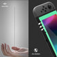 eXtremeRate Retail 2 Pack Mint Green Border Transparent HD Clear Saver Protector Film, Tempered Glass Screen Protector for Nintendo Switch [Anti-Scratch, Anti-Fingerprint, Shatterproof, Bubble-Free] - NSPJ0706