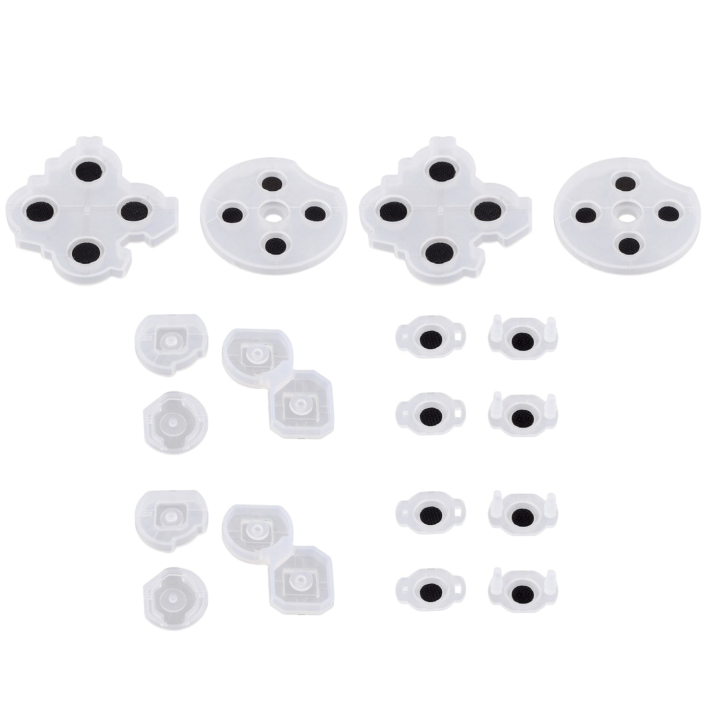 eXtremeRate 18 pcs Replacement Silicone Rubber Conductive Button Pads for eXtremeRate DTFS LED Kit Compatible with NS Switch Pro Controller
