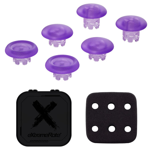eXtremeRate Replacement Swappable Thumbsticks for PS5 Edge Controller - Clear Atomic Purple eXtremeRate