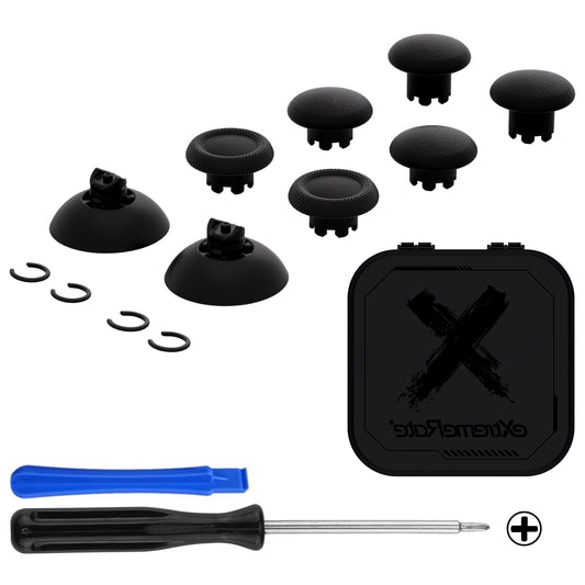 eXtremeRate EDGE Sticks Replacement Interchangeable Thumbsticks for PS5 & PS4 All Model Controllers - Black