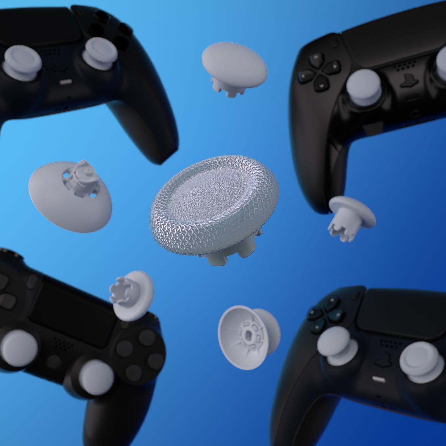 eXtremeRate EDGE Sticks Replacement Interchangeable Thumbsticks for PS5 & PS5 Edge & PS4 All Model Controllers - New Hope Gray