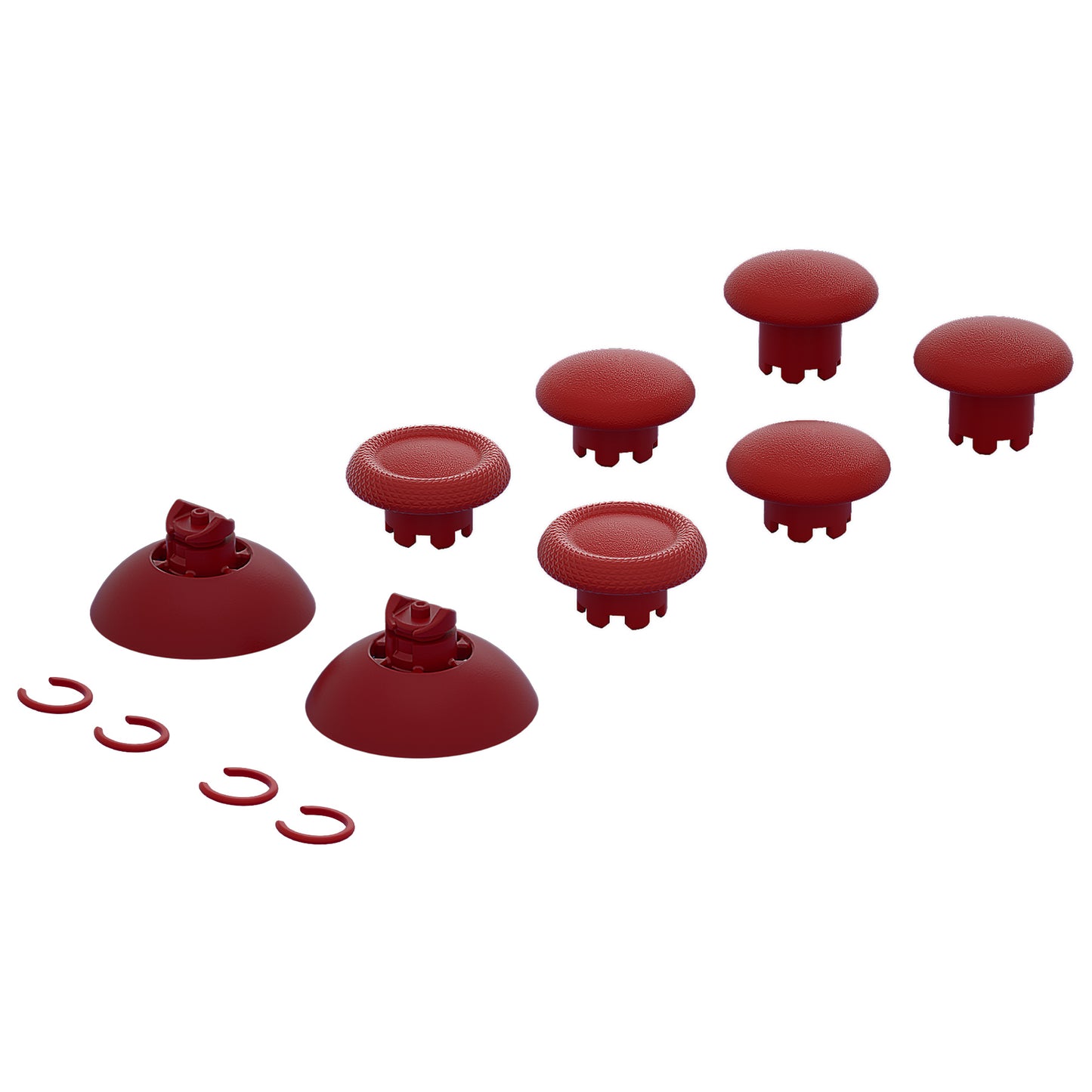 eXtremeRate EDGE Sticks Replacement Interchangeable Thumbsticks for PS5 & PS4 All Model Controllers - Carmine Red