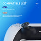 eXtremeRate EDGE Sticks Replacement Interchangeable Thumbsticks for PS5 & PS5 Edge & PS4 All Model Controllers - Clear Black