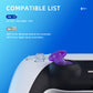 eXtremeRate EDGE Sticks Replacement Interchangeable Thumbsticks for PS5 & PS5 Edge & PS4 All Model Controllers - Clear Atomic Purple