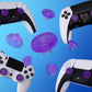 eXtremeRate EDGE Sticks Replacement Interchangeable Thumbsticks for PS5 & PS5 Edge & PS4 All Model Controllers - Clear Atomic Purple