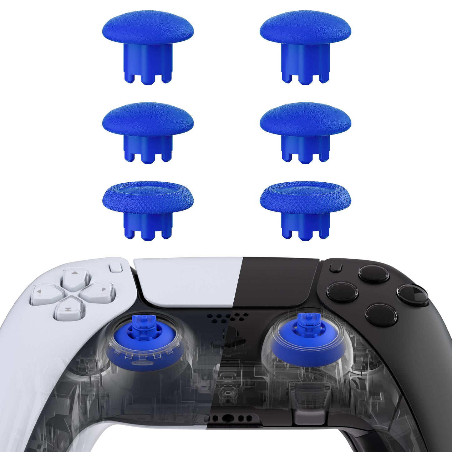 eXtremeRate EDGE Sticks Replacement Interchangeable Thumbsticks for PS5 & PS5 Edge & PS4 All Model Controllers - Blue