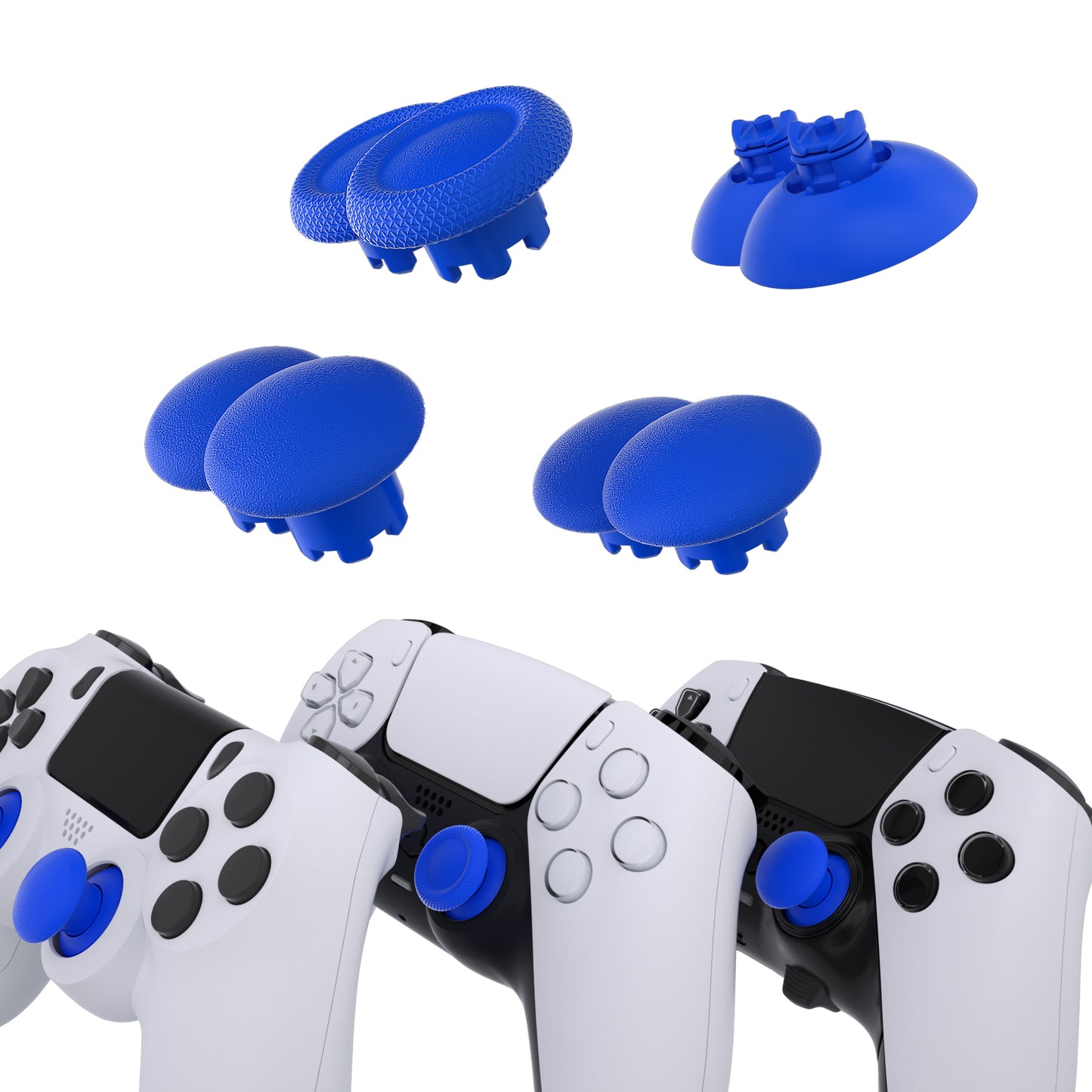 eXtremeRate EDGE Sticks Replacement Interchangeable Thumbsticks for PS5 & PS5 Edge & PS4 All Model Controllers - Blue