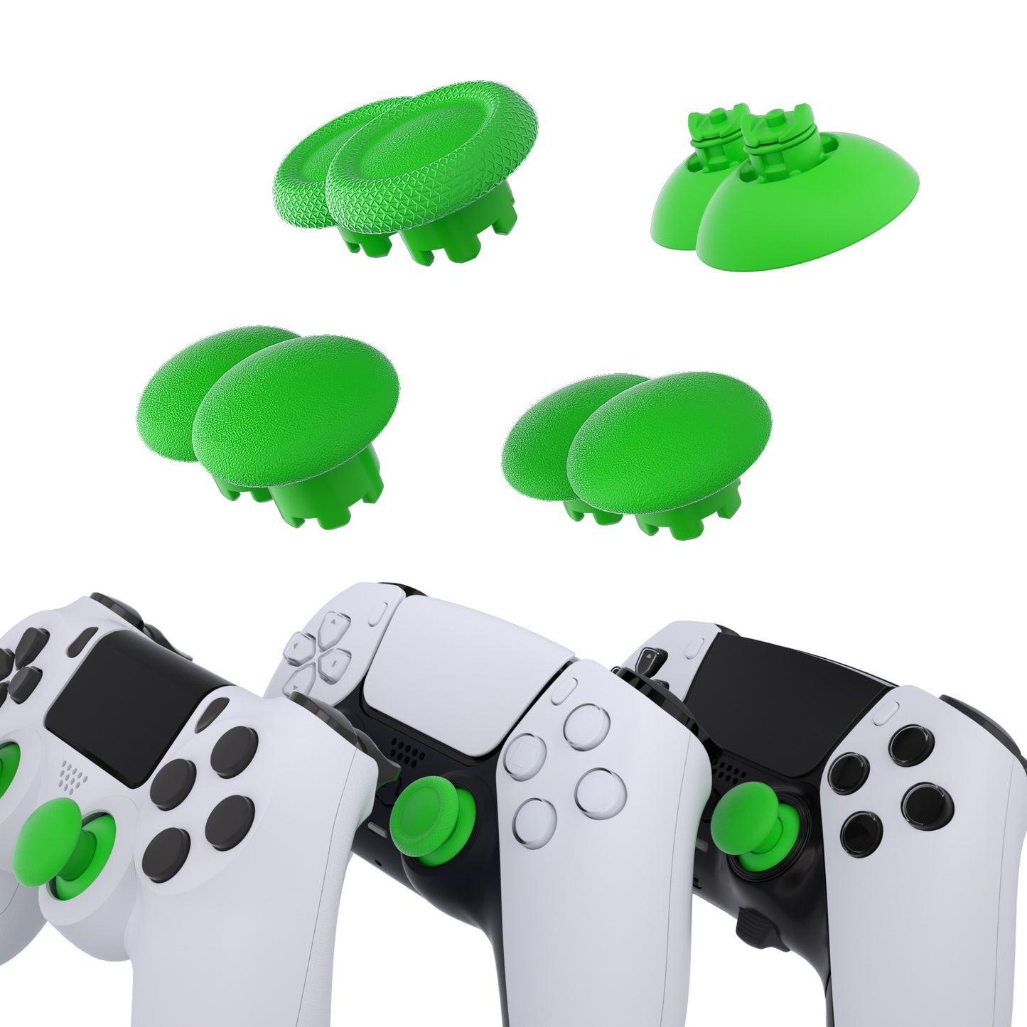 eXtremeRate EDGE Sticks Replacement Interchangeable Thumbsticks for PS5 & PS5 Edge & PS4 All Model Controllers - Green