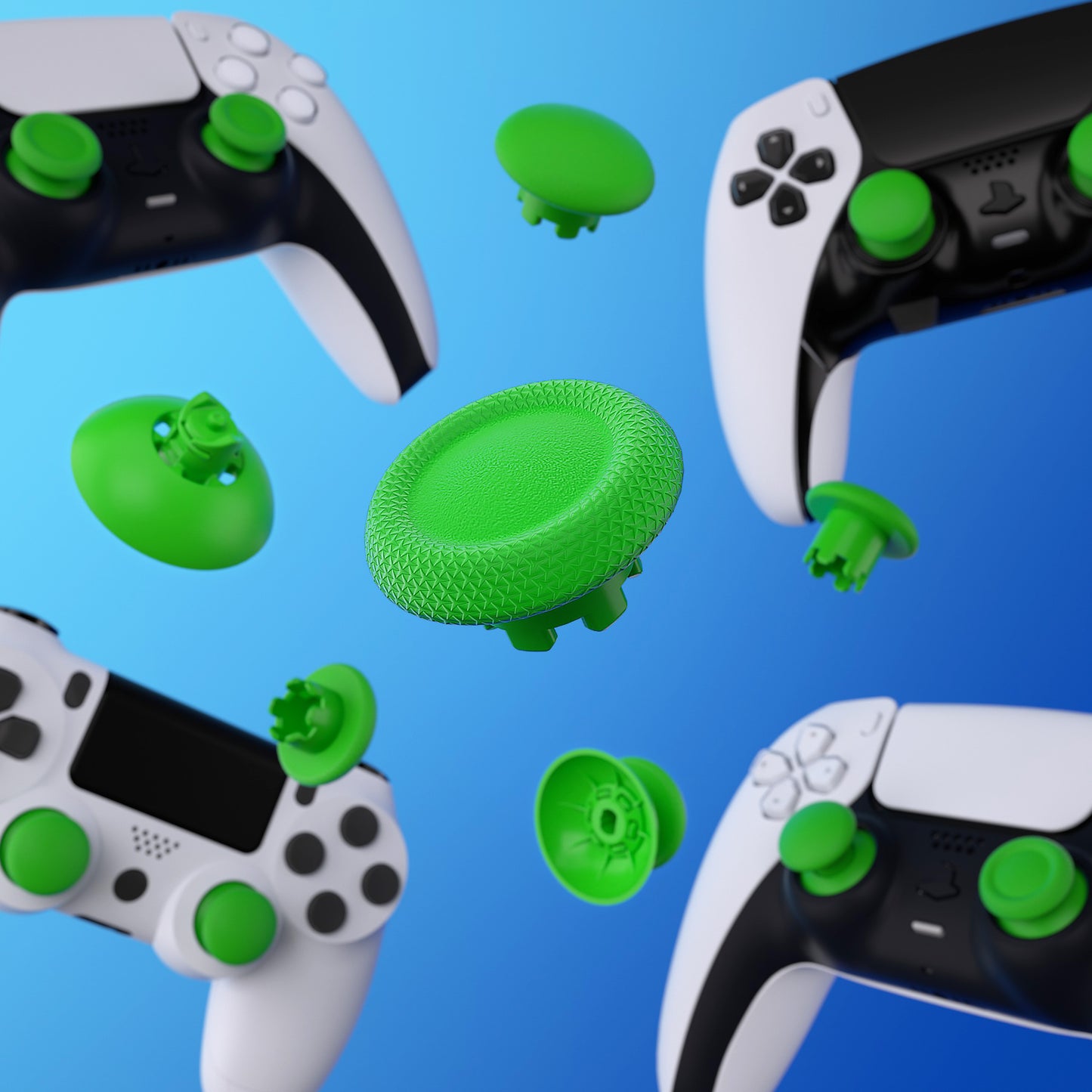 eXtremeRate EDGE Sticks Replacement Interchangeable Thumbsticks for PS5 & PS5 Edge & PS4 All Model Controllers - Green