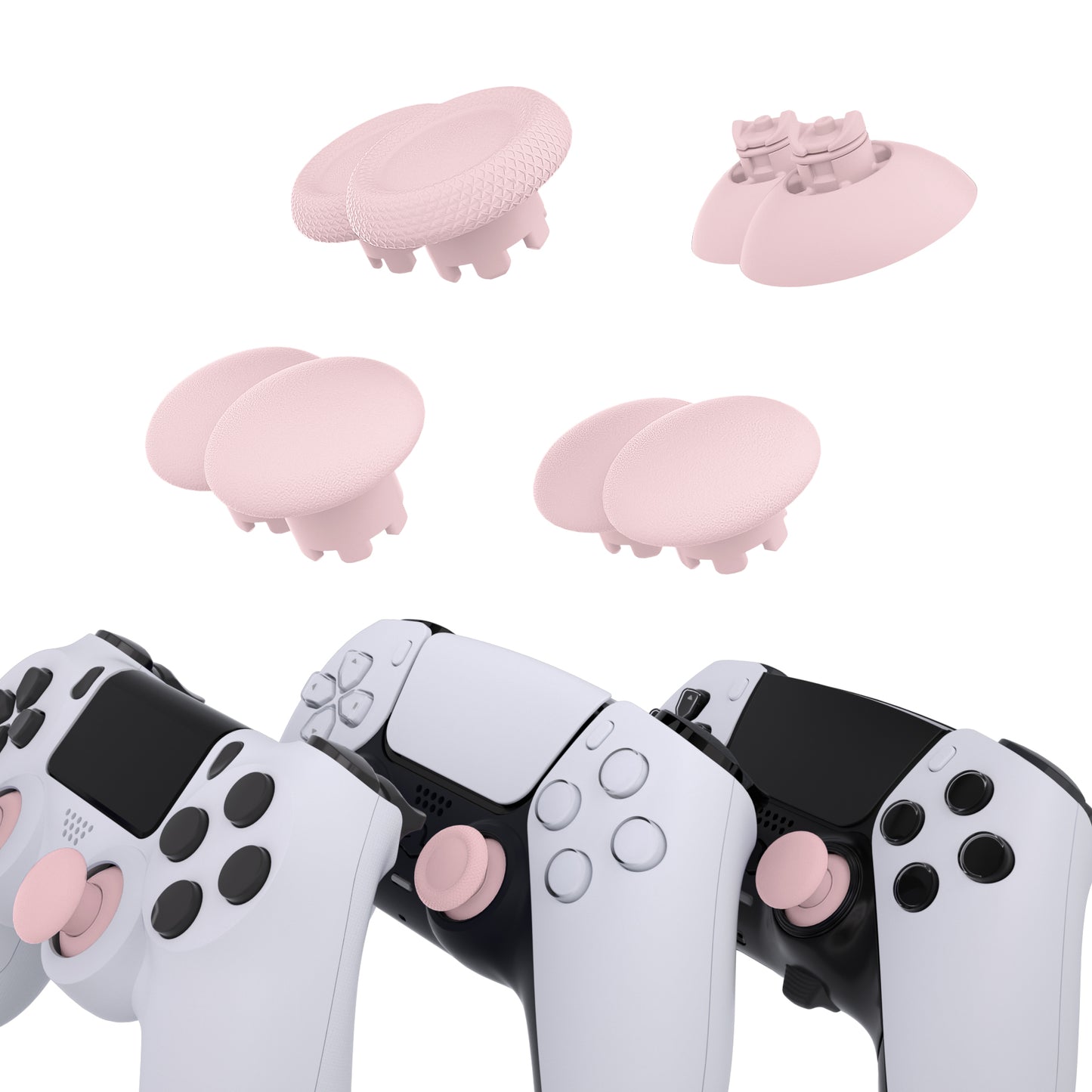 eXtremeRate EDGE Sticks Replacement Interchangeable Thumbsticks for PS5 & PS5 Edge & PS4 All Model Controllers - Cherry Blossoms