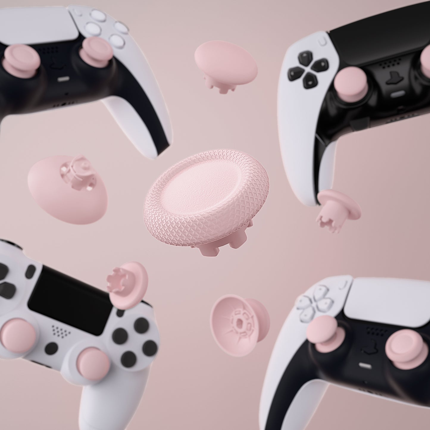 eXtremeRate EDGE Sticks Replacement Interchangeable Thumbsticks for PS5 & PS5 Edge & PS4 All Model Controllers - Cherry Blossoms