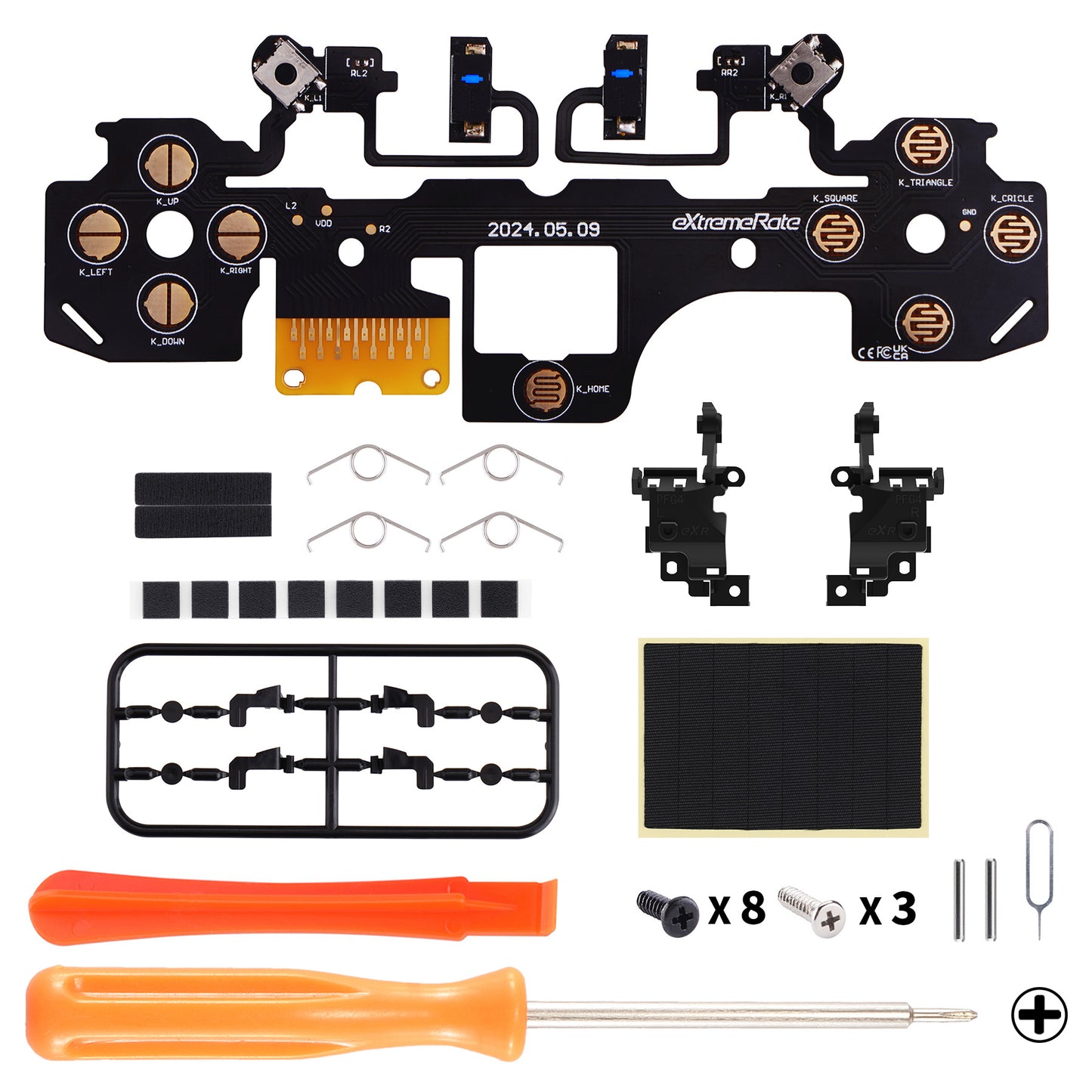 eXtremeRate Shoulder Buttons Micro Switch - Light Version Tactile Clicky Hair Trigger Kit V2 for PS5 Controller BDM-040/050/060