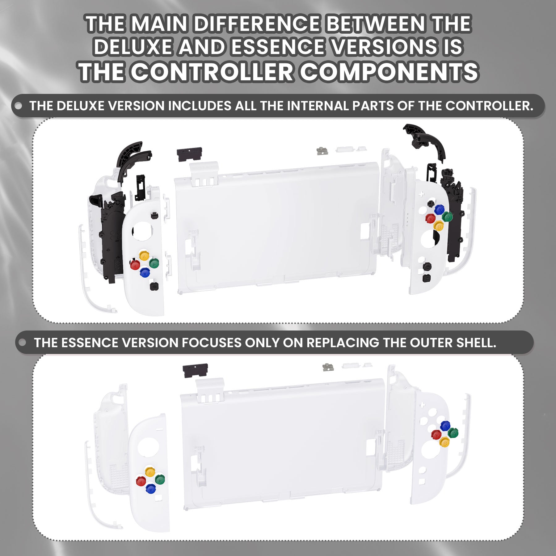 eXtremeRate DIY Replacement Full Set Shells with Buttons for