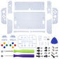 eXtremeRate Custom Replacement Full Set Shell with Buttons for Nintendo Switch OLED - Clear Glacier Blue
