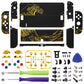 eXtremeRate Custom Replacement Full Set Shell with Buttons for Nintendo Switch OLED - The Great GOLDEN Wave Off Kanagawa - Black