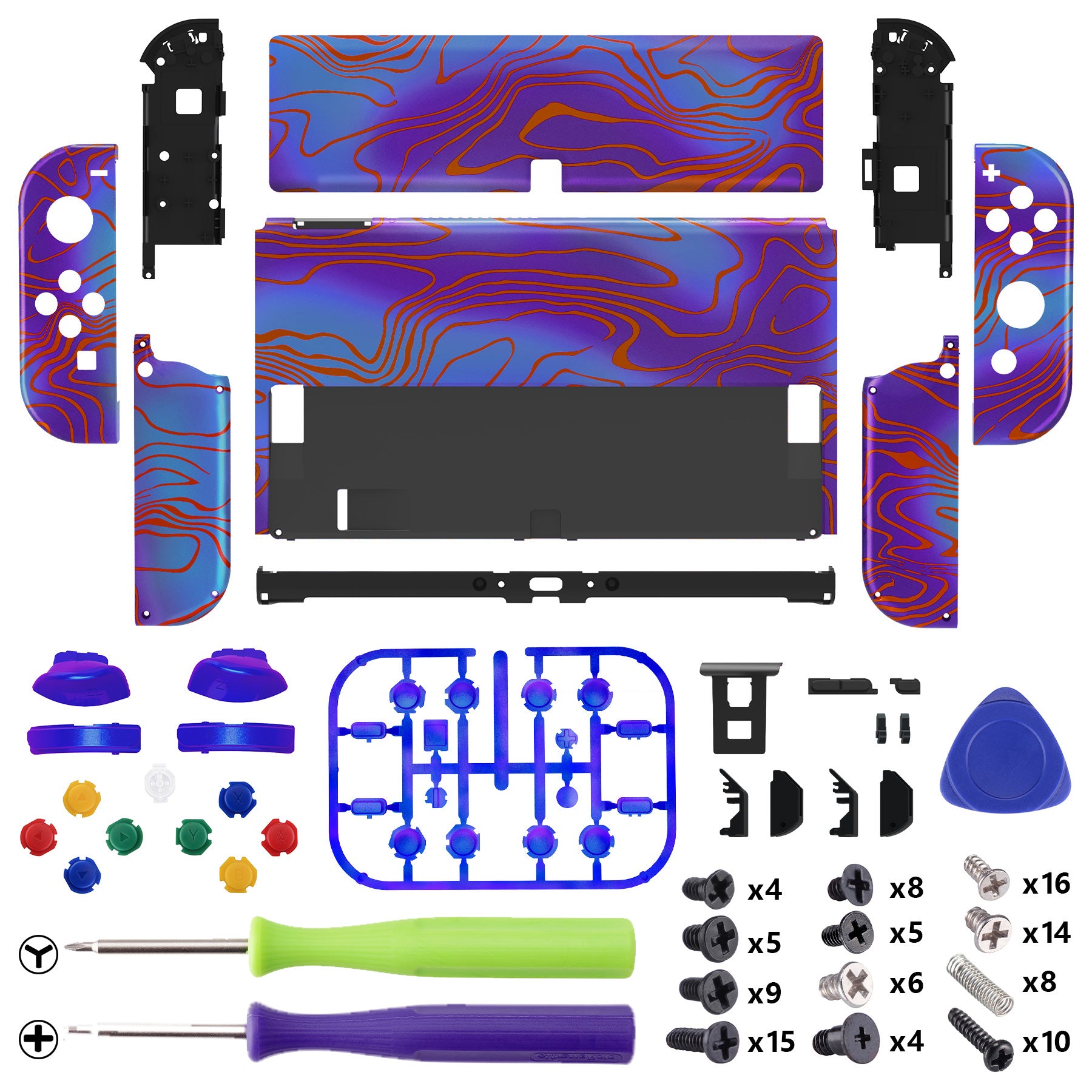 eXtremeRate Damascuscamo Full Set Shell for Nintendo Switch OLED