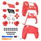 eXtremeRate Replacement Full Set Shells with Buttons Compatible with PS5 Controller BDM-030/040/050 - Clear Red