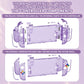 eXtremeRate DIY Replacement Full Set Shells with Buttons for Nintendo Switch 2 - Essence Version - Clear Atomic Purple