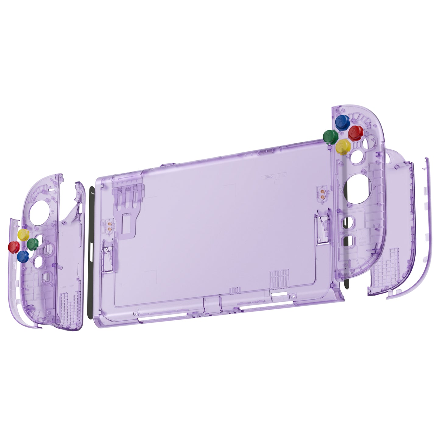 eXtremeRate DIY Replacement Full Set Shells with Buttons for Nintendo Switch 2 - Essence Version - Clear Atomic Purple