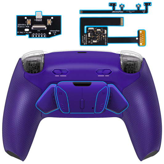 eXtremeRate RISE4 Plus MAX Back Paddles Kit with Clicky Trigger Stops & Rubberized Grip for PS5 Controller BDM-010/020 - Galactic Purple
