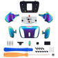 eXtremeRate Turn RISE & RISE4 to RISE4 RMB Kit – Real Metal Buttons (RMB) Version K1 K2 K3 K4 Back Buttons Housing & Remap PCB Board for eXtremeRate RISE & RISE4 Remap kit, Compatible with PS5 Controller - Metallic Rainbow Aura Blue & Purple eXtremeRate